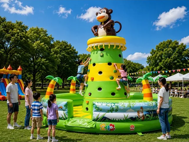 Monkey Theme Inflatable Climbing Tower product image