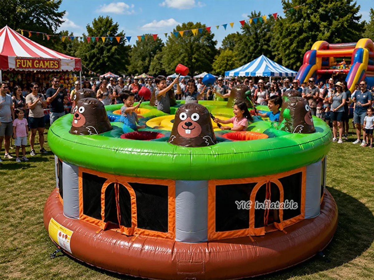 Commercial Whack-a-mole Inflatable Game front view
