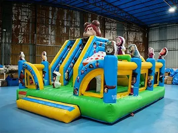 Masha and the Bear Inflatable Playground side view