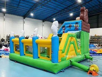 Masha and the Bear Inflatable Playground commercial attraction view