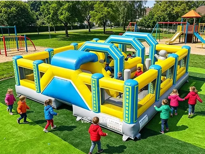 Giant Inflatable Maze and Obstacle Course front view