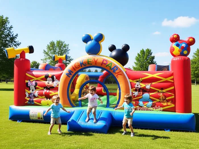 Mickey Mouse Inflatable Playground front view